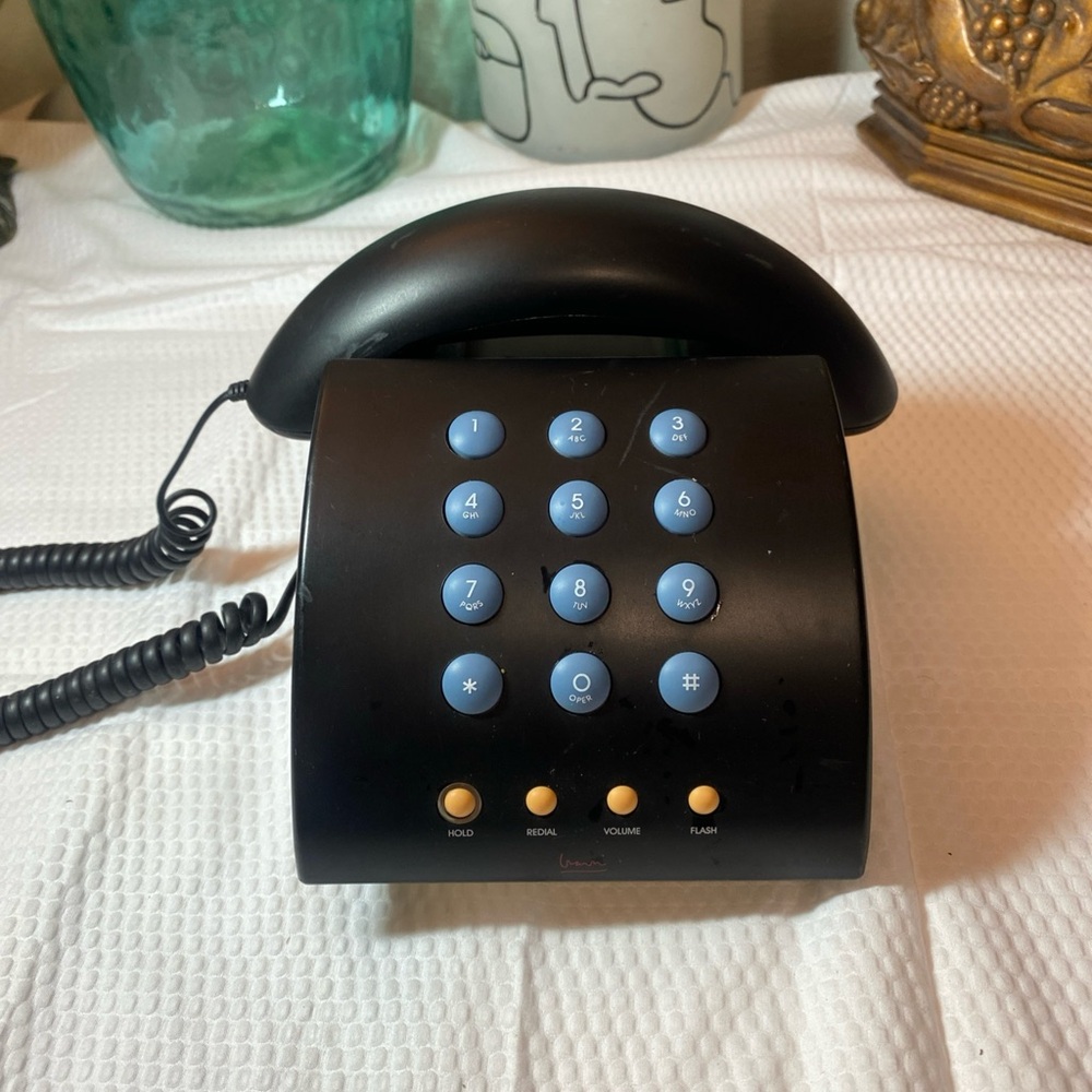 Michael Graves  Phone VTG MG1000 Telephone Post Modern Black MG1000BL Untested